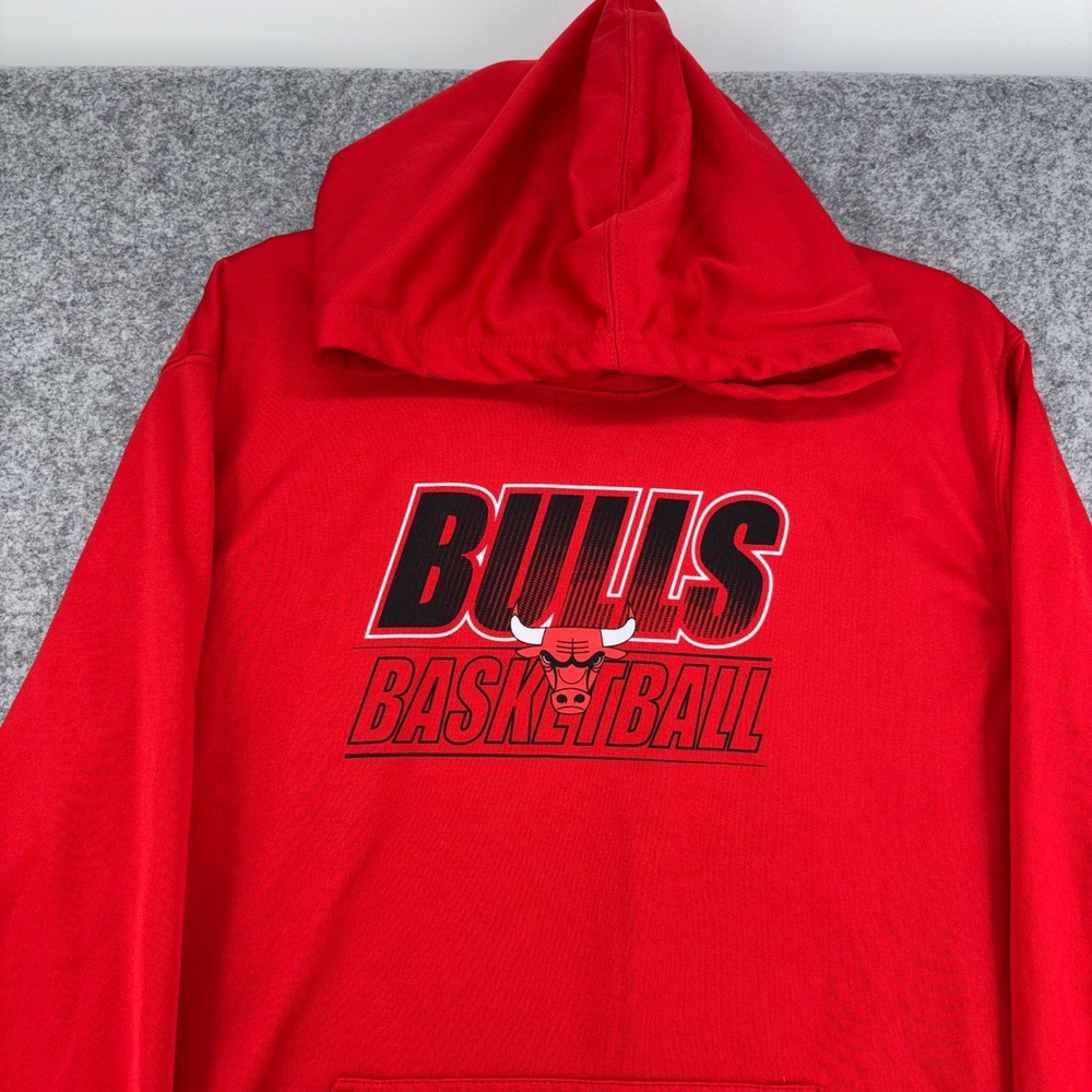 NBA Chicago Bulls Kids Red Basketball Pullover Hoodie XL 18/20 9K2B71AAD-BUL